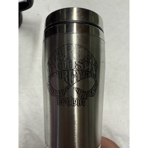 Harley Davidson Motorycle Coffee Mug ,Stainless Steel Skull Coffee Mug With Lid - Picture 5 of 16